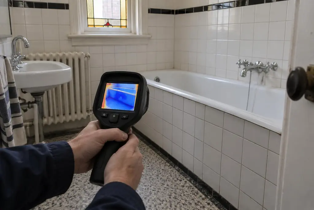 Lekdetectie Heerenveen – onderzoek in een badkamer van een oudere woning
