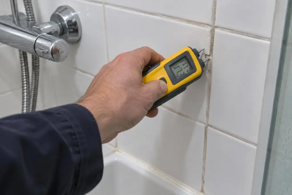 Lekdetectie Heerenveen – vochtmeter op badkamertegels bij de douche